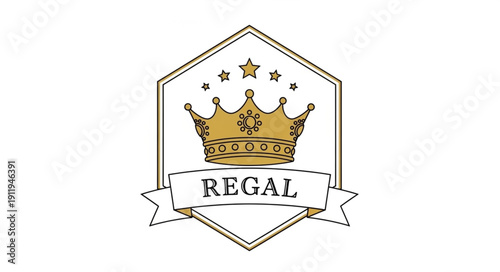 Regal Golden Crown Logo Emblem.