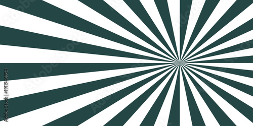 Retro vintage grunge white and green Sunburst vector copyspace background. Vintage sunrays illustration swirl line. Abstract circuses, stripe background design.	