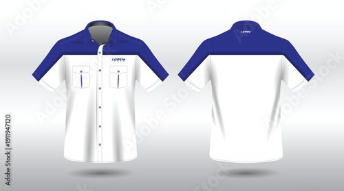 blue abstract background for short sleeve work shirt