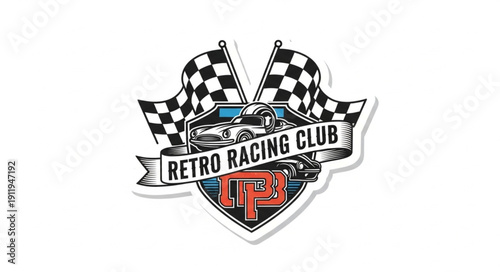 Retro Racing Club Logo Design.