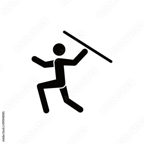 silhouette of a man javelin
