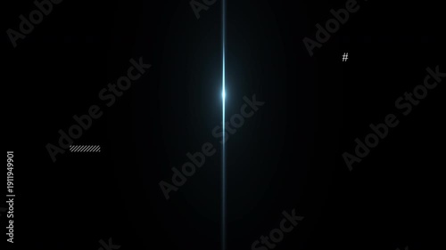 Light beam shines in dark space