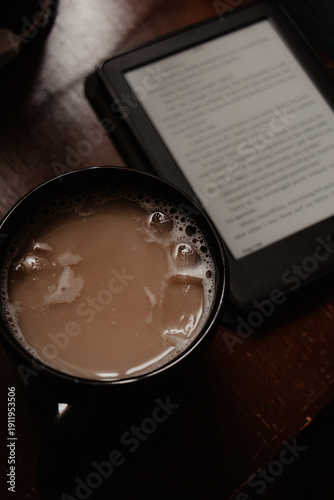 Cozy Reading With Hot Beverage