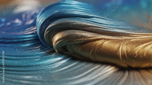 A mesmerizing close-up view of flowing water with a hint of hair in the frame