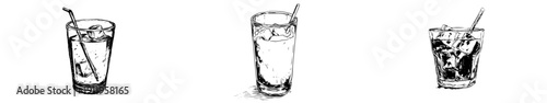 Chilled Refreshment - A Glass of Ice Water