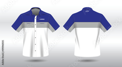 blue abstract background for short sleeve work shirt