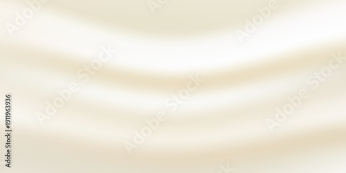 Elegant ivory background with soft gradient waves and cream textures. Luxurious beige backdrop perfect for beauty and cosmetic designs with subtle golden accents. Vector illustration.