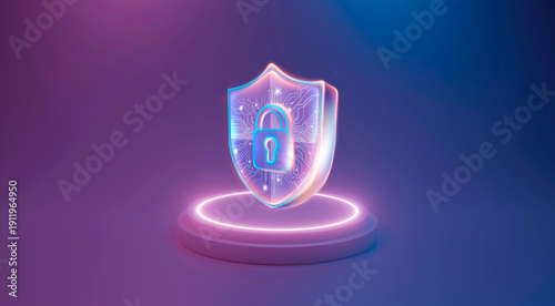 Cybersecurity concept. Digi...