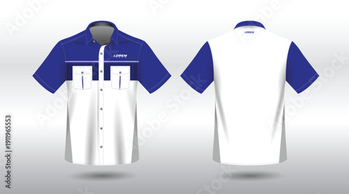 blue abstract background for short sleeve work shirt