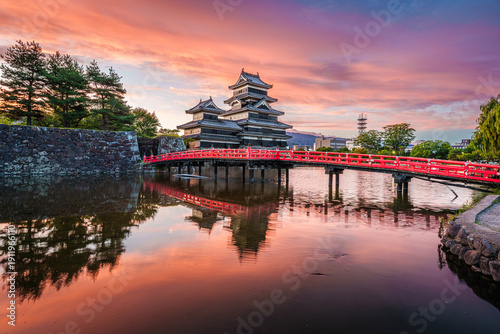 The historic Matsumoto Castle in Matsumoto, Japan