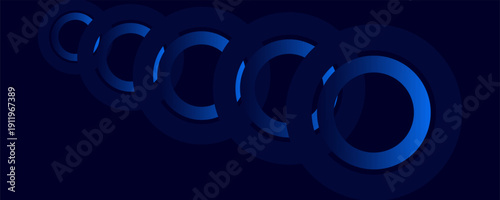 A blue background with circles of different sizes and colors. The circles are arranged in a way that creates a sense of movement and energy.