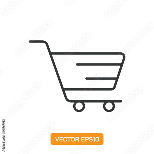 Shopping Cart Icons. Thin Line Symbol Elements Collection.