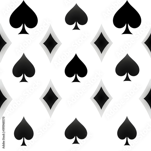 Spades and diamonds playing card suit pattern