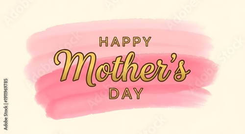 Happy mother's day greeting card with pink background