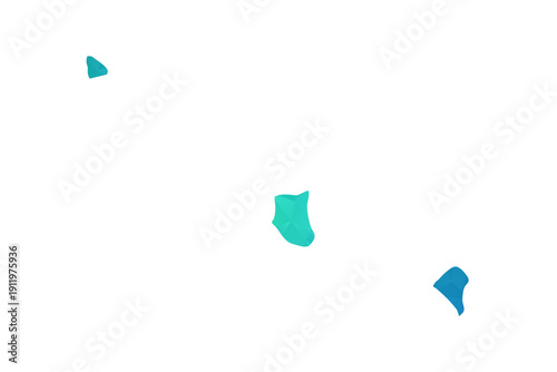 Tokelau Map - Polygon Style Vector Illustration in Green and Blue Gradient, Low Poly Geometric Design, Isolated on White Background, Perfect for Infographics and Learning Use.