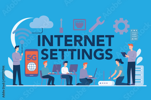 Internet of Things Concept Illustration – IoT Technology and Smart Devices Network