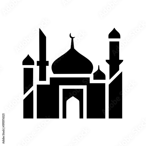 Mosque silhouette icon