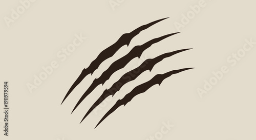 Jaguar Claw Marks on Beige Background