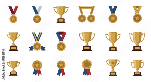 Trophy and Medal Collection Icons