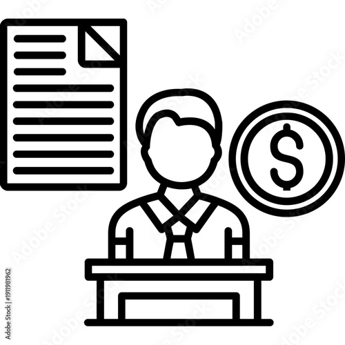 Banker Icon Vector Element