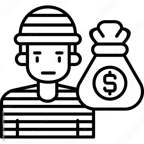 Thief Icon Vector Element