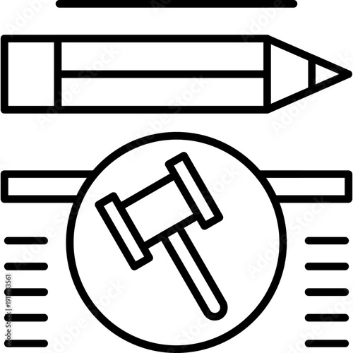 Law Icon Vector Element