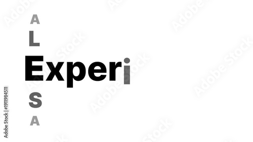 Horizontal Kinetic Typography Sale Loop with Intersecting Text. Minimalist Black and White Animation with Vertical SALE Column and Changing Keywords like Limited and Lovely.