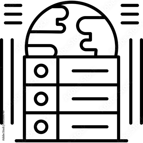 Hosting Icon Vector Element
