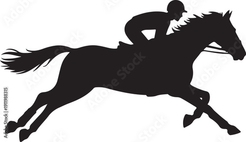 Horse race silhouette
