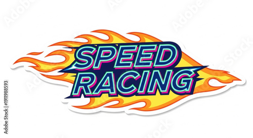 Speed Racing Flames Logo Design.