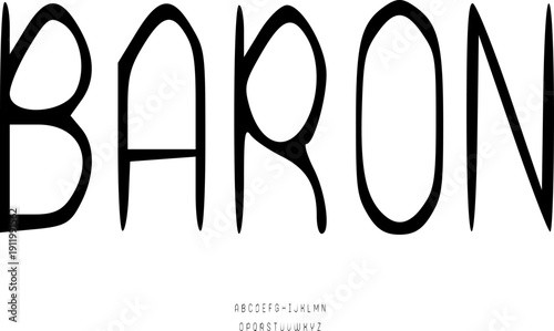 Modern Baron Font, Narrow Geometric Alphabet with Elegant Proportions, Stylish Typography for Architecture Portfolios, Boutique Identity, Premium Packaging, and Sophisticated Web Headers