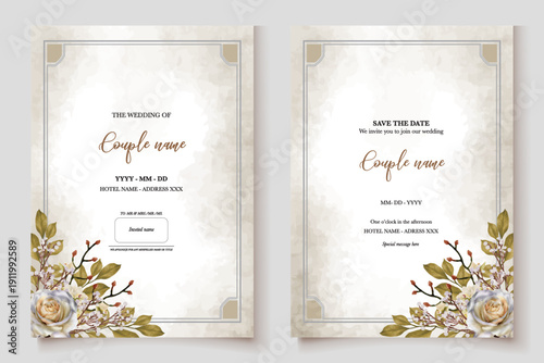 Save the date wedding invitation templates