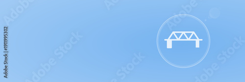 Header Vektor Illustration Brücke Architektur und Infrastruktur svg unter 60 kB mit copy space