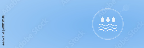 Header Vektor Illustration Wasserwellen Tropfen Wasserversorgung svg unter 60 kB mit copy space