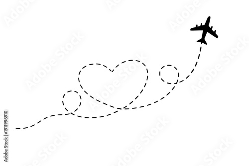 Travel Route With Airplane