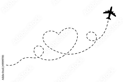 Travel Route With Airplane