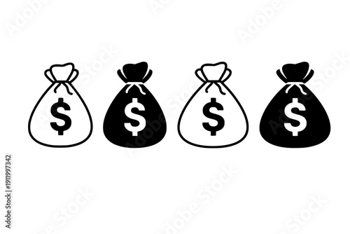 Money Bags Icon Set