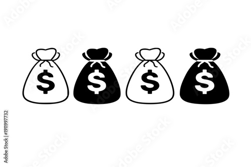 Money Bags Icon Set