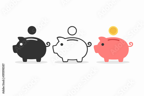 Saving Money Piggy Banks