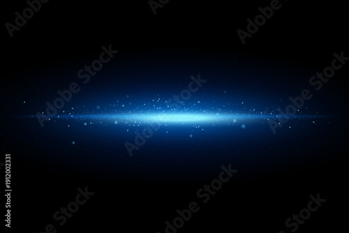 Blue lines of light abstract effect combining sharp and soft contrasts. Vector illustration 