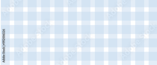 Seamless Light Blue Gingham Pattern Background. Classic Two-Tone Pastel Plaid Check Design for Fabric, Textile, Wallpaper, and Picnic Decor.