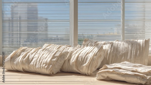 Cozy relaxation with sunlit pillows by window for home decor inspiration