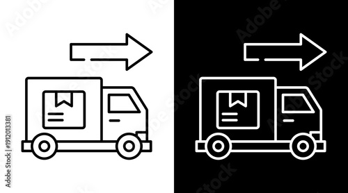 Shipping White Icon Set Design