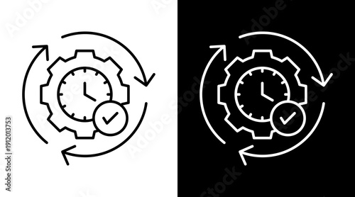 Real Time White Icon Set Design