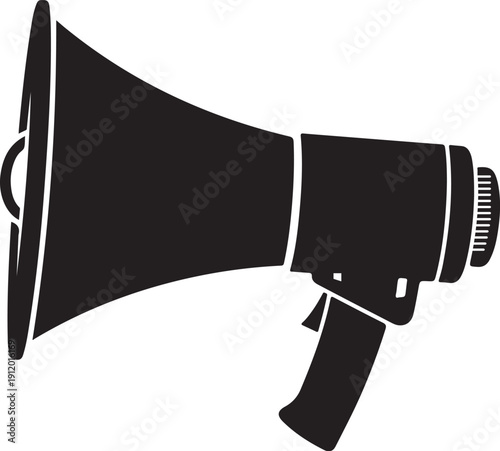 Minimalist Megaphone Silhouette Vector Illustration