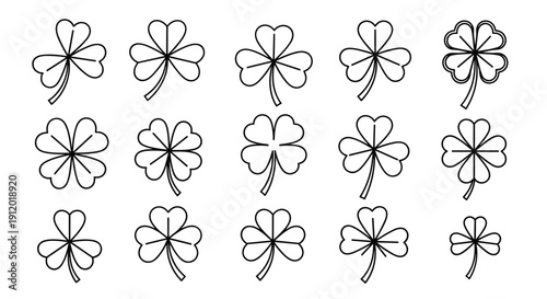 Collection of Various Clover Leaf Sketches