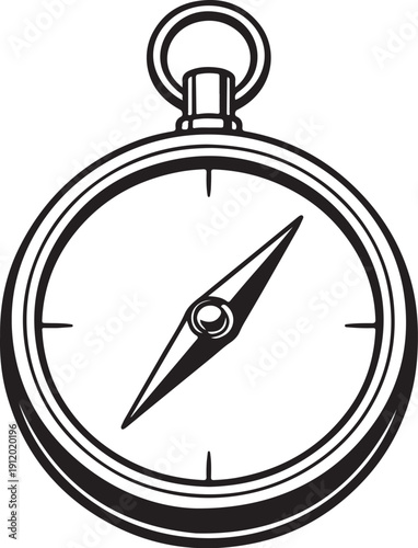Compass Outline Black and White Navigation Instrument Illustration Free Download Compass Outline Black and White Navigation Instrument Illustration - GFXLoad