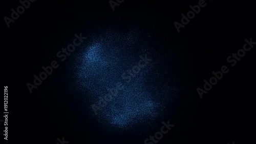 Particle Disperses Completely. Cosmic Transformation Depicted Through Particle Disintegration And Dispersion