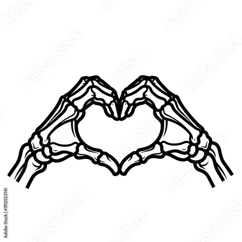 Skeleton Hands Formed into a Heart Shape