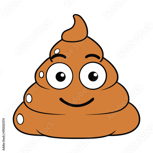 A playful poop pile cartoon giving a thumbs up, smiling widely, and holding a blank sign, perfect for fun, cheeky messages and humorous designs.
